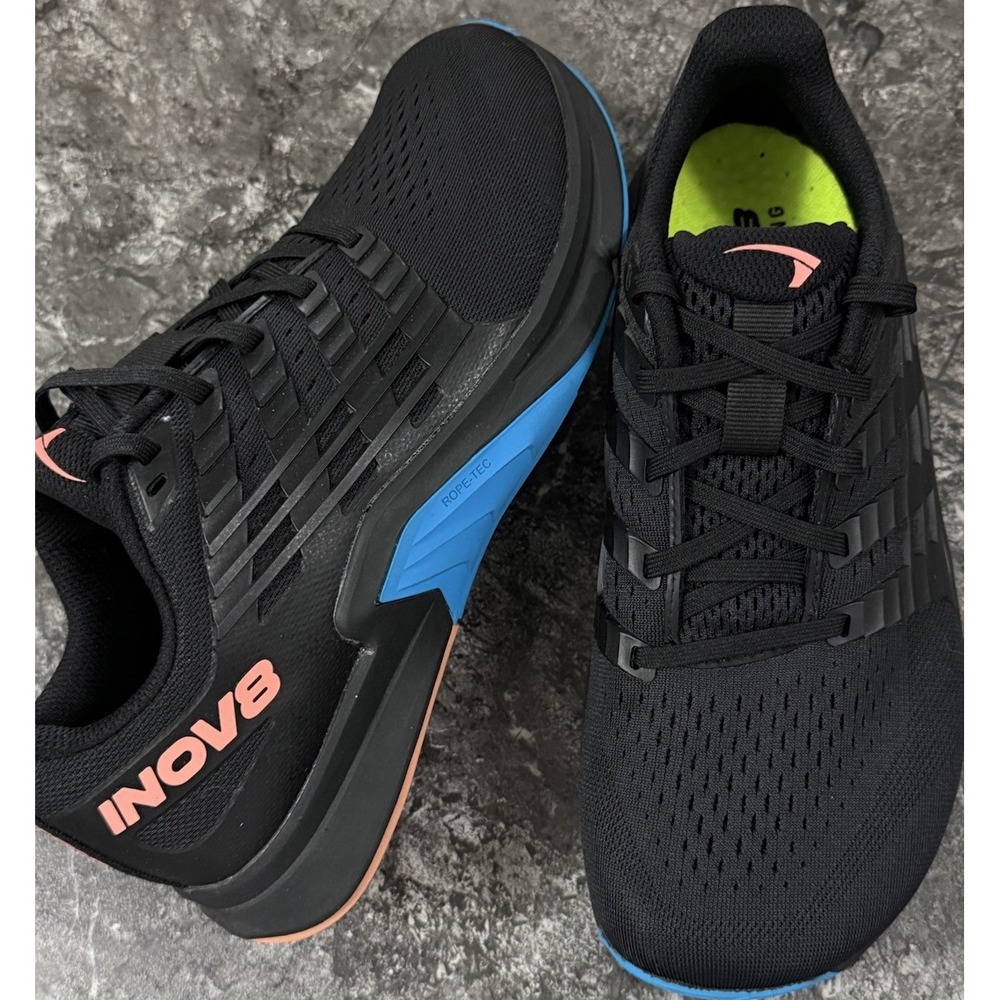 Inov8 F-Lite Womens Wide Fit Sz 10 Running Athletic Black Coral Blue Sneakers